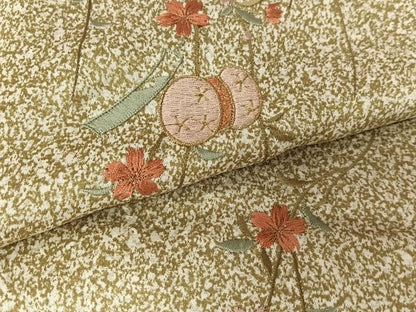 平和屋着物●金彩友禅作家　金彩の魔術師　堀省平　金煌織　訪問着　刺繍　花鞠文　正絹　逸品　AAAV7523zg