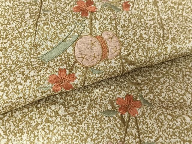 平和屋着物●金彩友禅作家　金彩の魔術師　堀省平　金煌織　訪問着　刺繍　花鞠文　正絹　逸品　AAAV7523zg