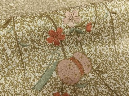平和屋着物●金彩友禅作家　金彩の魔術師　堀省平　金煌織　訪問着　刺繍　花鞠文　正絹　逸品　AAAV7523zg