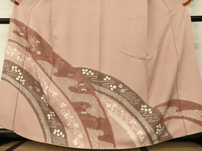 平和屋着物●訪問着 絞り 刺繍 松竹梅 金彩 正絹 逸品 AAAV7526zg