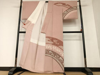 平和屋着物●訪問着 絞り 刺繍 松竹梅 金彩 正絹 逸品 AAAV7526zg