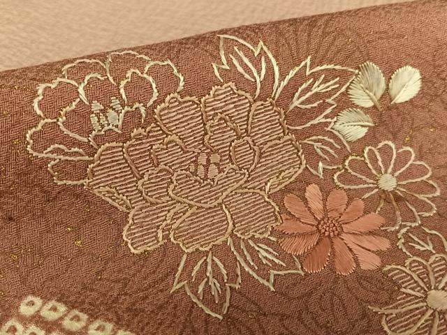 平和屋着物●訪問着 絞り 刺繍 松竹梅 金彩 正絹 逸品 AAAV7526zg