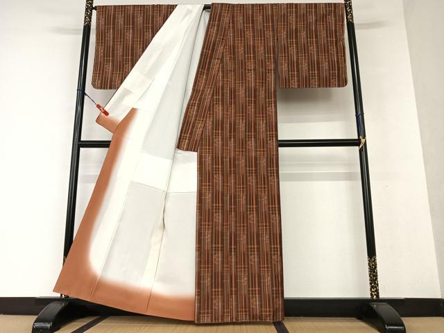 平和屋着物●上質な紬 飛鳥文 正絹 逸品 未使用 AAAV7528zg