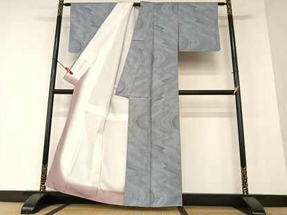 平和屋着物●本場大島紬 カタス7マルキ 総絣 よろけ縞 正絹 逸品 AAAV7537zg