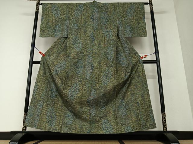 平和屋着物●本場大島紬 一元7マルキ 樹林文 正絹 逸品 AAAV7539zg