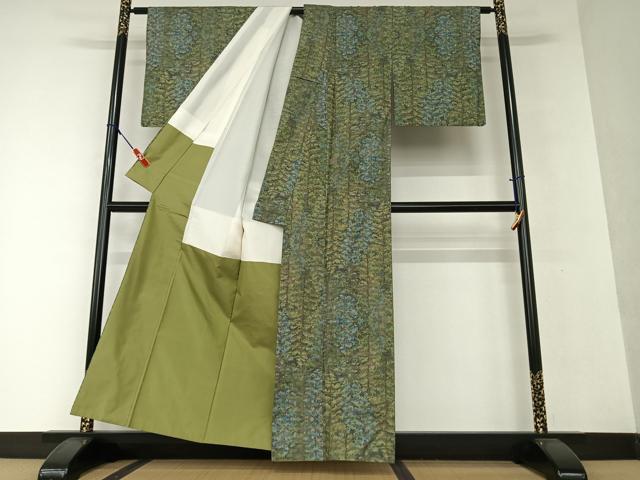 平和屋着物●本場大島紬 一元7マルキ 樹林文 正絹 逸品 AAAV7539zg