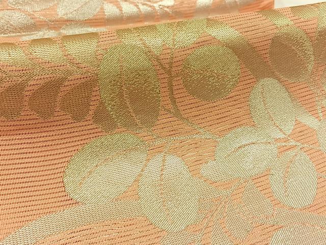 平和屋着物＊夏物　六通柄袋帯　萩文　金銀糸　正絹　逸品　AAAV7670jh