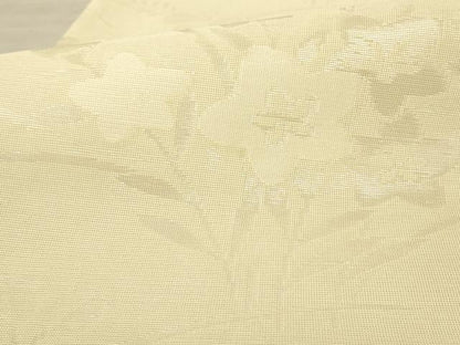 平和屋着物＊夏物　六通柄袋帯　草花文　銀糸　正絹　逸品　AAAV7779pf