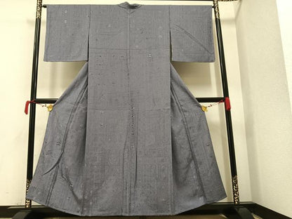 平和屋着物▽極上　色無地　総刺繍　単衣　中国三大刺繍　スワトウ刺繍　汕頭刺繍　草花文　正絹　逸品　未使用　AAAV7842ph