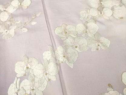 平和屋着物●訪問着　総刺繍　胡蝶蘭　暈し染　金糸　正絹　逸品　AAAY1911ck