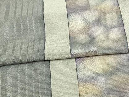 平和屋着物▽上質な小紋　単衣　間道　丹後ちりめん　反端付き　ロング丈　正絹　逸品　AAAV8323fy