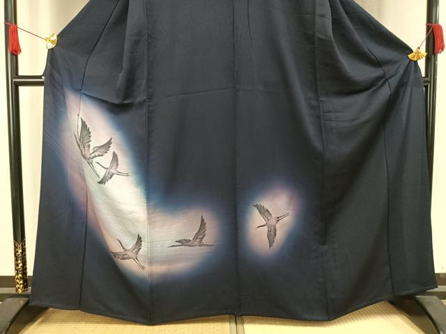 平和屋着物▽訪問着 単衣 飛鳥文 暈し染め 正絹 逸品 AAAV8324fy