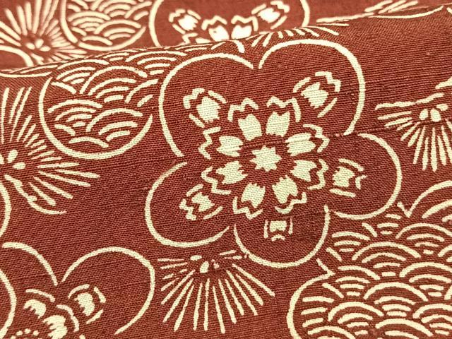 平和屋着物▽上質な小紋 単衣 紬地 花づくし 正絹 逸品 未使用 AAAV8325fy