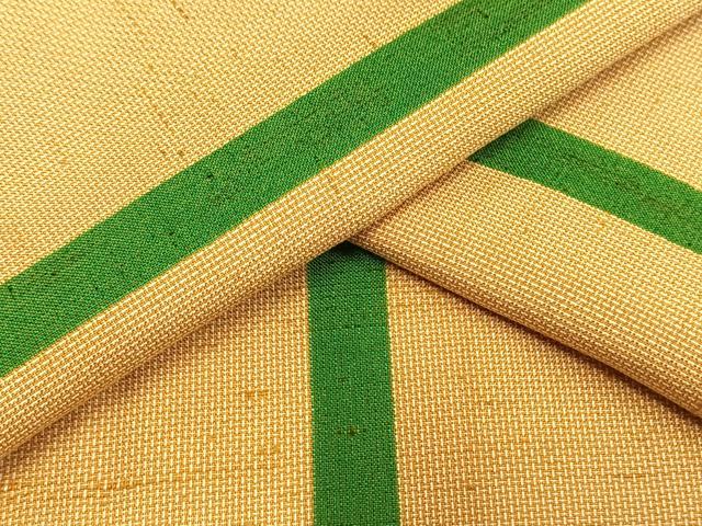 平和屋着物▽上質な紬 単衣 縞 正絹 逸品 未使用 AAAV8328fy