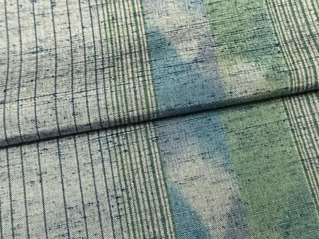 平和屋着物▽上質な紬 単衣 間道 正絹 逸品 AAAV8329fy