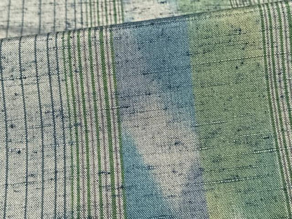 平和屋着物▽上質な紬 単衣 間道 正絹 逸品 AAAV8329fy