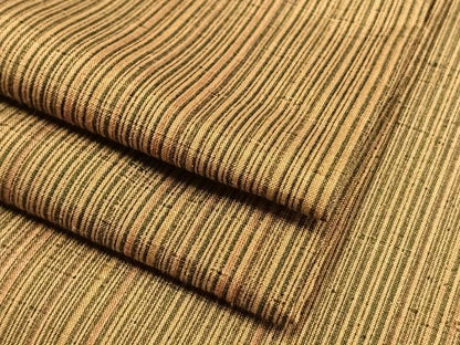 平和屋着物▽上質な紬　単衣　縞　正絹　逸品　AAAV8330fy