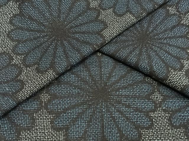 平和屋着物▽上質な紬 単衣 花づくし 正絹 逸品 AAAV8331fy