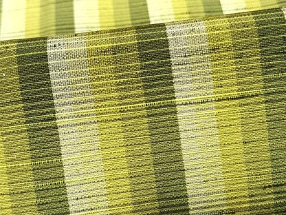 平和屋着物▽上質な紬　単衣　縞　正絹　逸品　AAAV8333fy