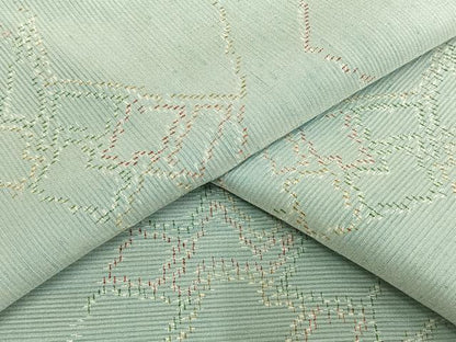 平和屋着物▽上質な紬 単衣 幾何学文 正絹 逸品 AAAV8337fy