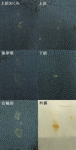 平和屋着物▽お召　単衣　花菱文　正絹　逸品　AAAV8342fy