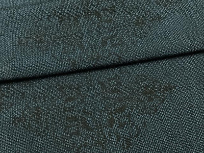 平和屋着物▽お召　単衣　花菱文　正絹　逸品　AAAV8342fy