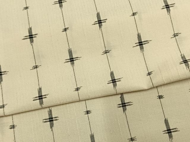 平和屋着物▽上質な紬　単衣　十字絣　正絹　逸品　AAAV8344fy