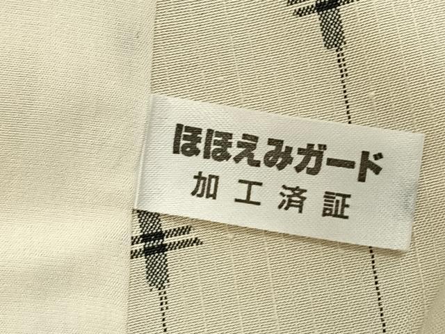 平和屋着物▽上質な紬　単衣　十字絣　正絹　逸品　AAAV8344fy