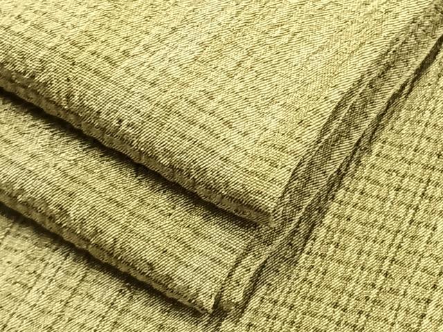 平和屋着物▽お召 単衣 縞 正絹 逸品 AAAV8348fy