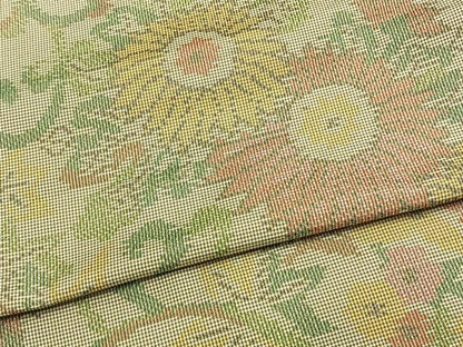平和屋着物▽本場大島紬 単衣 唐草花文 正絹 逸品 AAAV8349fy