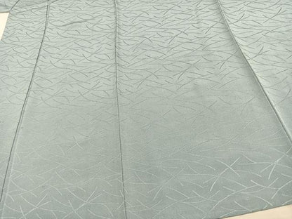 平和屋着物▽上質な色無地 単衣 芝地紋 秘色色 正絹 逸品 未使用 AAAV8350fy