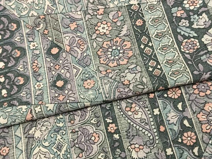 平和屋着物▽上質な紬 単衣 切り嵌め花文 正絹 逸品 AAAV8351fy