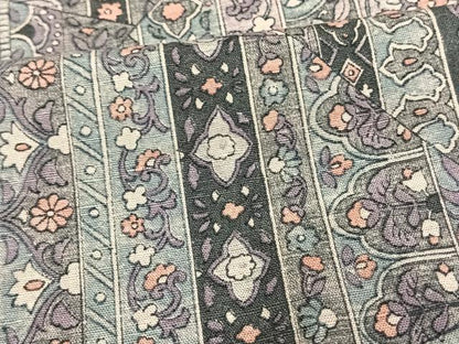 平和屋着物▽上質な紬 単衣 切り嵌め花文 正絹 逸品 AAAV8351fy