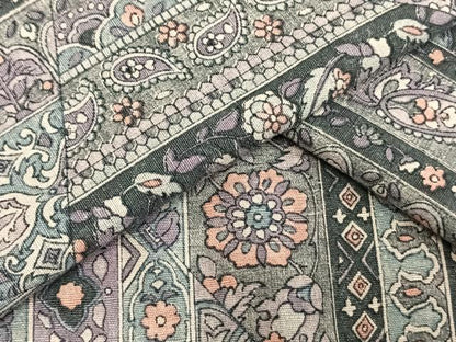 平和屋着物▽上質な紬 単衣 切り嵌め花文 正絹 逸品 AAAV8351fy