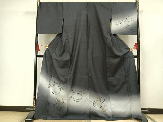 平和屋着物▽訪問着 単衣 手描き 瓢箪 正絹 逸品 AAAV8354fy
