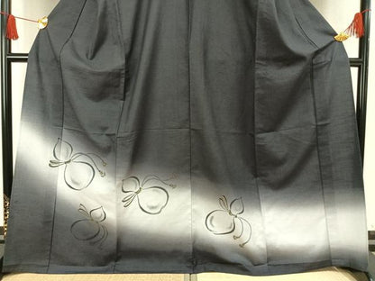 平和屋着物▽訪問着 単衣 手描き 瓢箪 正絹 逸品 AAAV8354fy