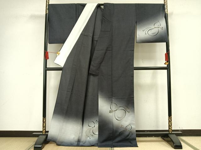 平和屋着物▽訪問着 単衣 手描き 瓢箪 正絹 逸品 AAAV8354fy