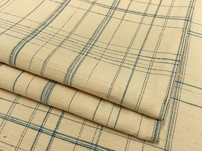 平和屋着物▽上質な紬 単衣 格子 正絹 逸品 未使用 AAAV8355fy
