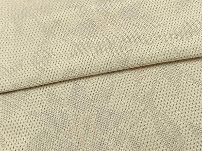 平和屋着物▽本塩沢 単衣 亀甲絣 唐草花文 正絹 逸品 未使用 AAAV8357fy