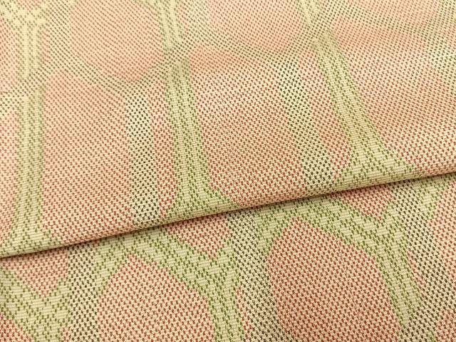 平和屋着物▽上質な紬　単衣　亀甲文　正絹　逸品　AAAV8364fy