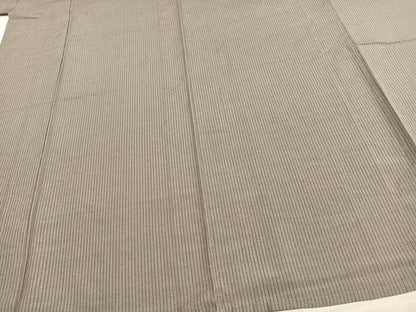 平和屋着物▽上質な紬 単衣 縞 正絹 逸品 AAAV8366fy