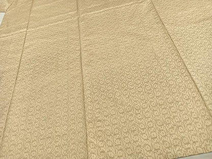 平和屋着物▽上質な紬 単衣 幾何学文 正絹 逸品 AAAV8368fy