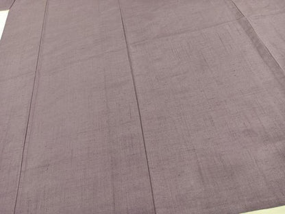 平和屋着物▽上質な紬 単衣 色無地 浅紫色 正絹 逸品 AAAV8369fy
