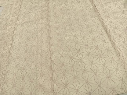 平和屋着物▽上質な紬 単衣 麻の葉文様 正絹 逸品 未使用 AAAV8373fy