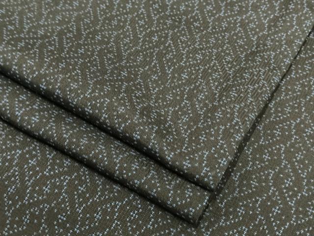平和屋着物▽本場大島紬 単衣 幾何学文 正絹 逸品 AAAV8375fy