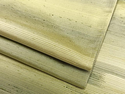 平和屋着物▽上質な紬 単衣 横縞 正絹 逸品 AAAV8379fy