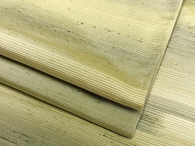 平和屋着物▽上質な紬 単衣 横縞 正絹 逸品 AAAV8379fy