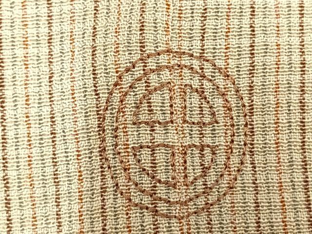 平和屋着物▽お召 単衣 縞 正絹 逸品 AAAV8380fy