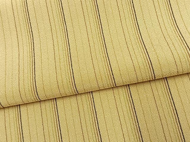 平和屋着物▽極上 お召 単衣 縞 正絹 逸品 未使用 AAAV8385fy