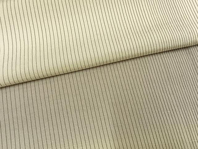 平和屋着物▽北大路魯山人 訪問着 単衣 縞 正絹 逸品 AAAV8390fy